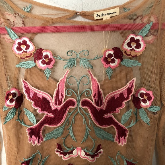 For Love & Lemons Dove Embroidery Mini Dress - Picture 4 of 5